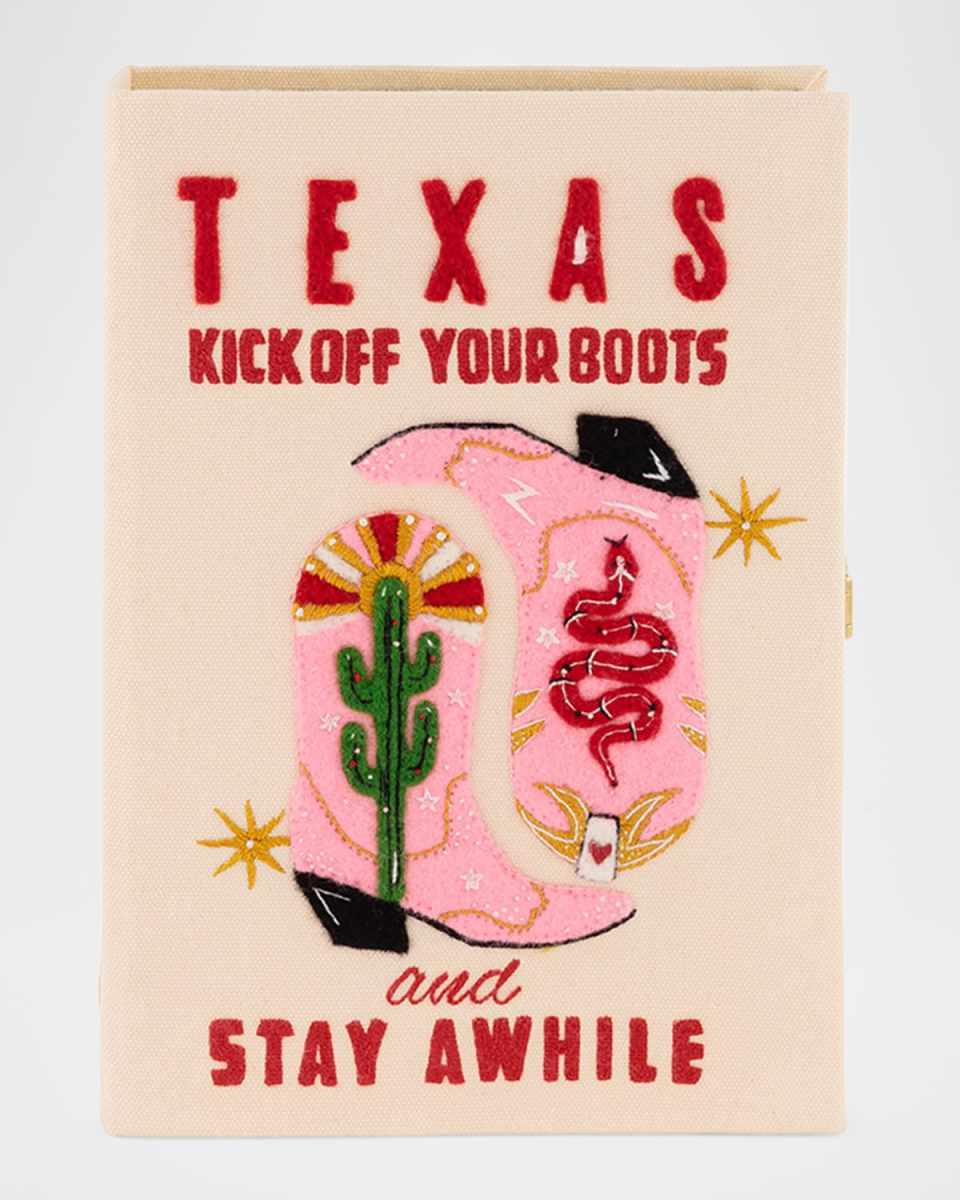 Texas Boots Book Clutch Bag